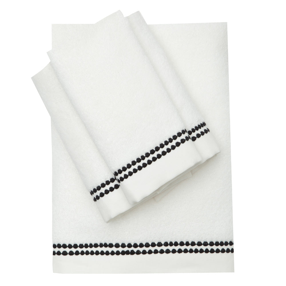 Havlu - Two Paris - Kreme Siyah