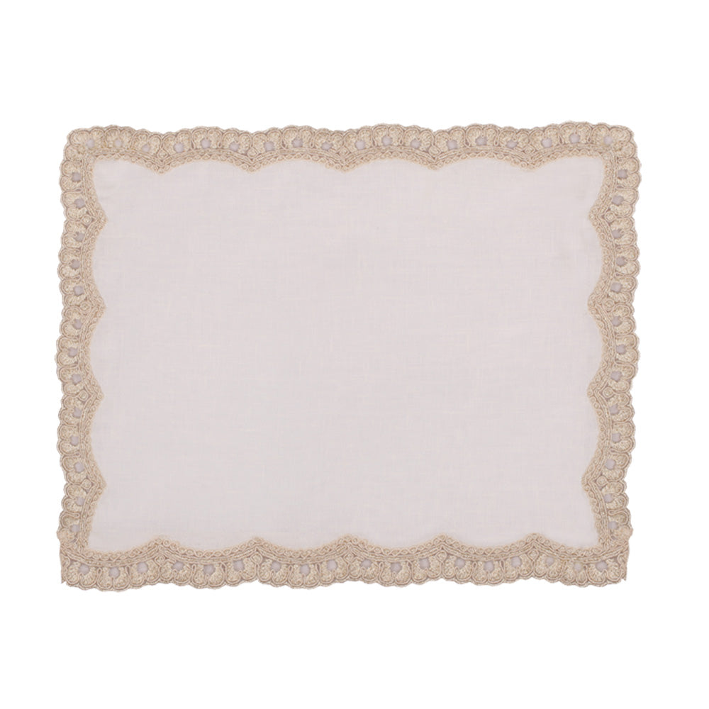 Tepsi Örtüsü - Lace - Beyaza Altın